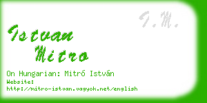 istvan mitro business card
