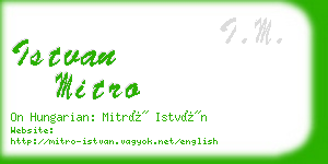 istvan mitro business card